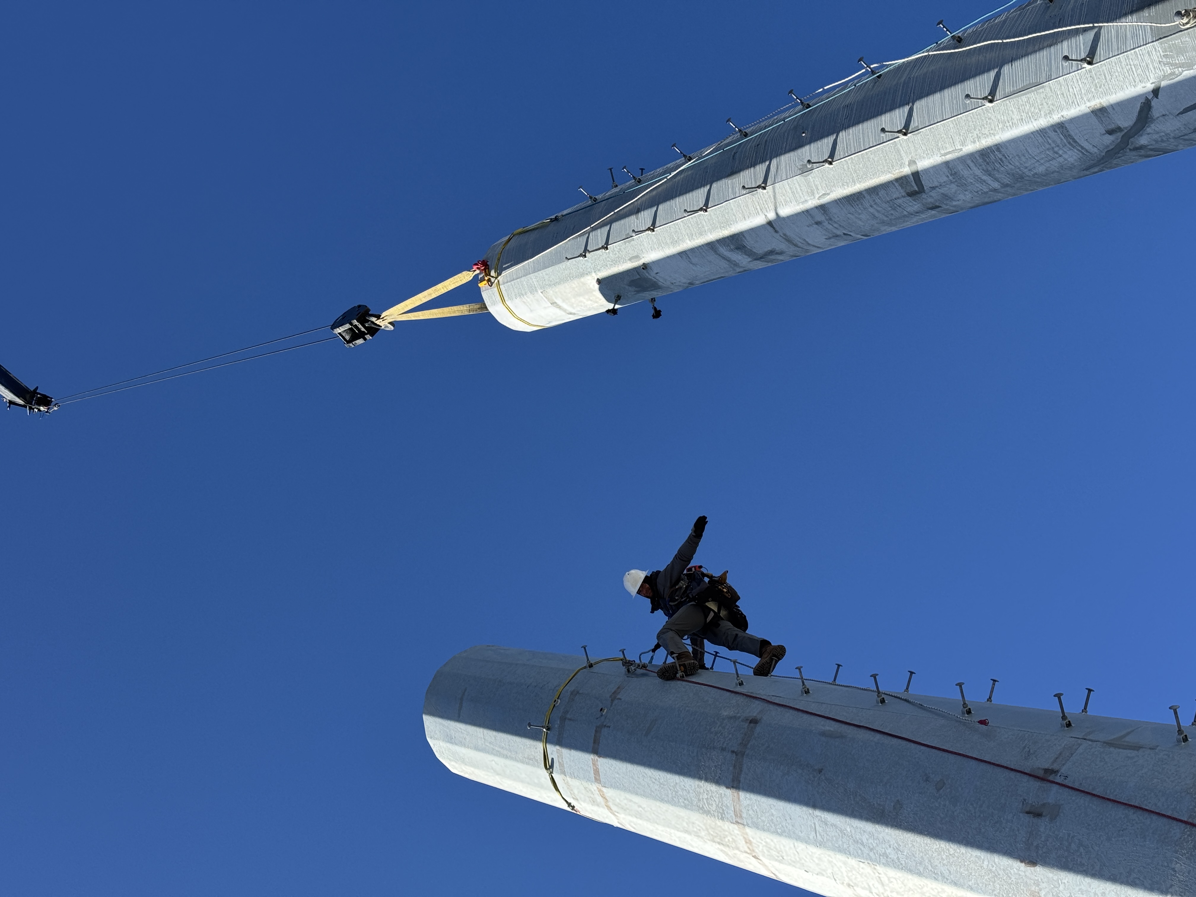 Vertical Mobility crew member working at height