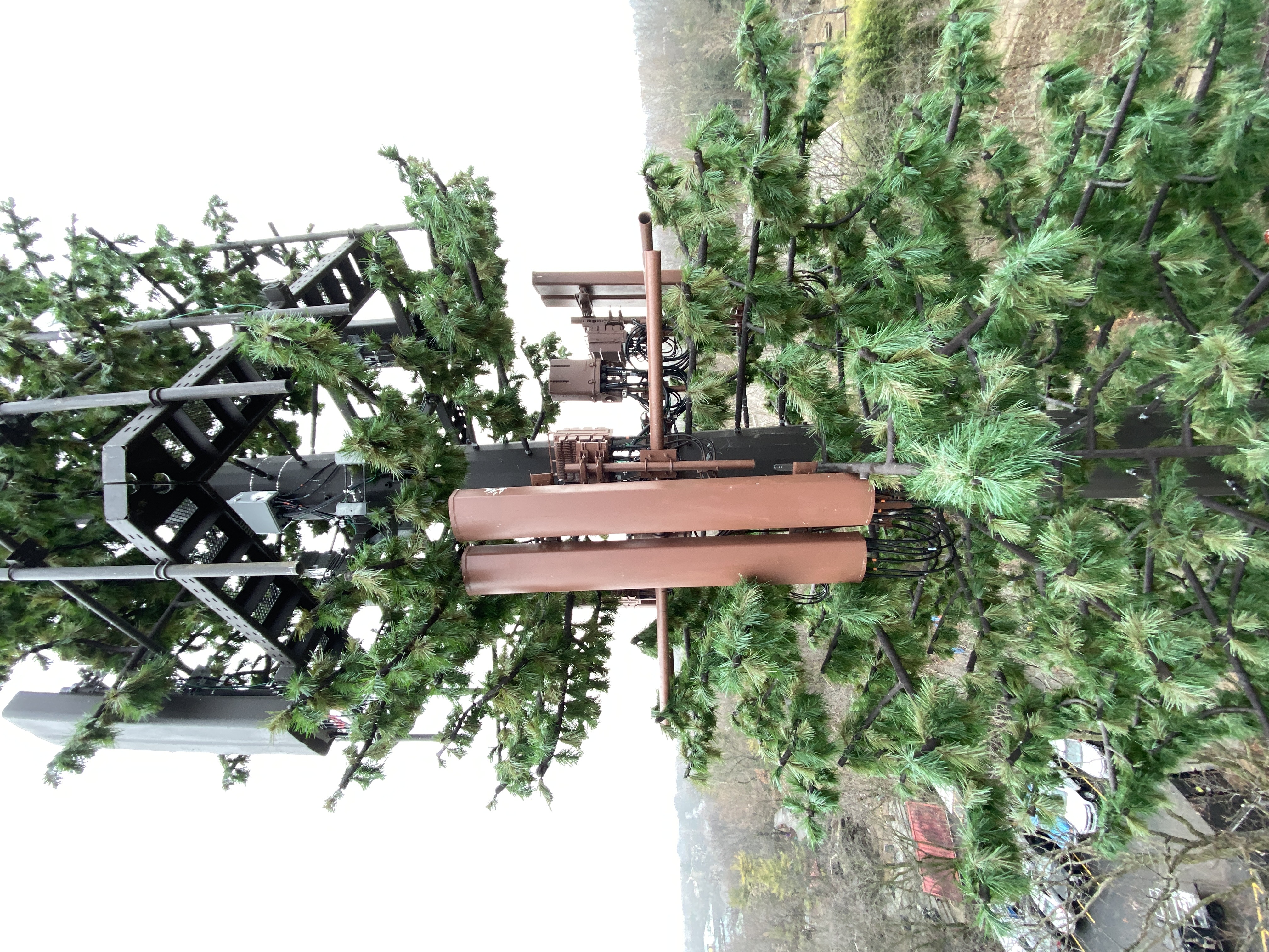 Stealth tree tower installation